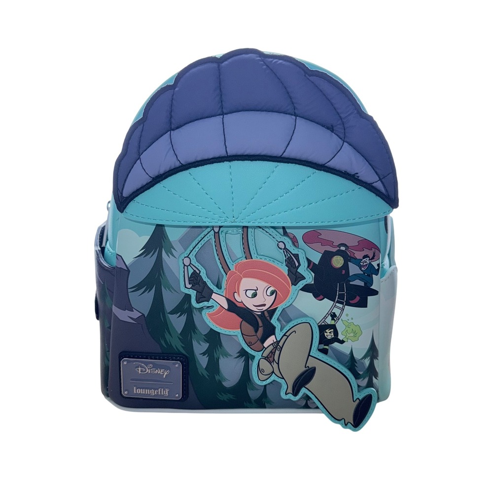 Disney Loungefly Kim Possible Parachute Mini Backpack Blue WDBK3052